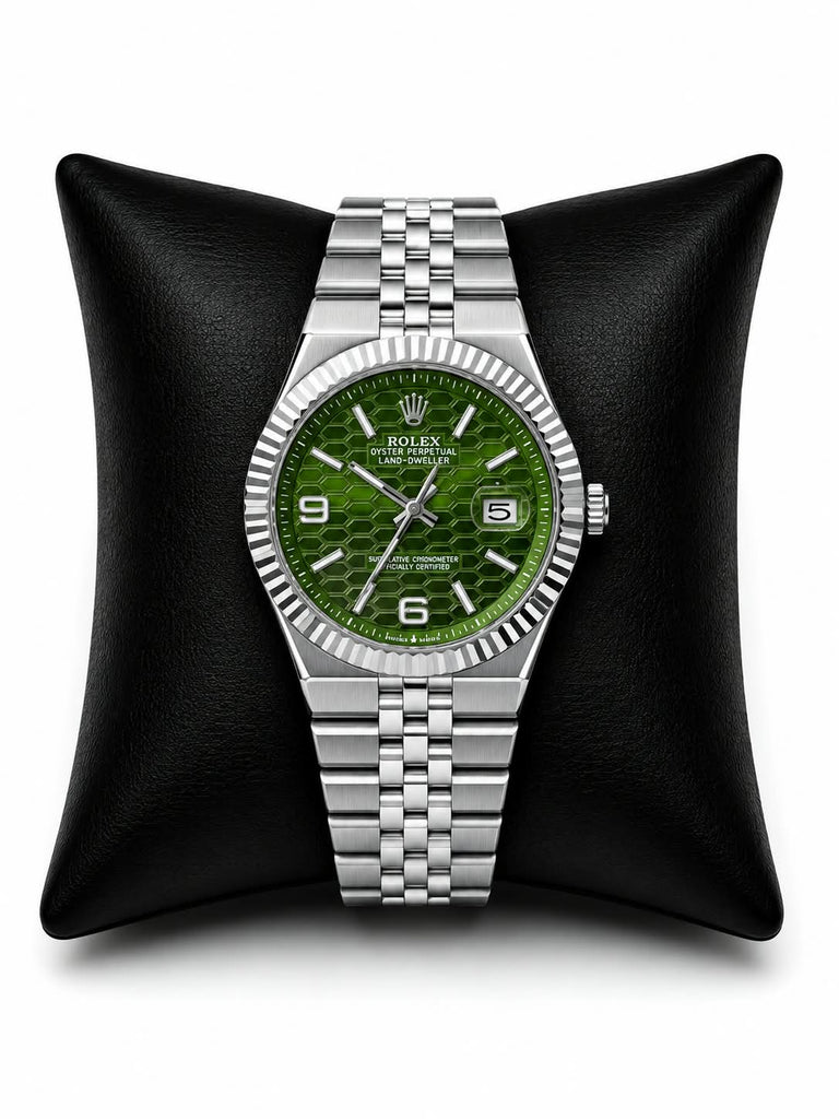 Rolex Style Semi-Automatic Jubilee Watch - Blue
