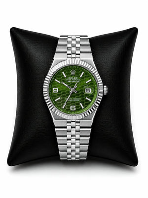 Rolex Style Semi-Automatic Jubilee Watch - Blue